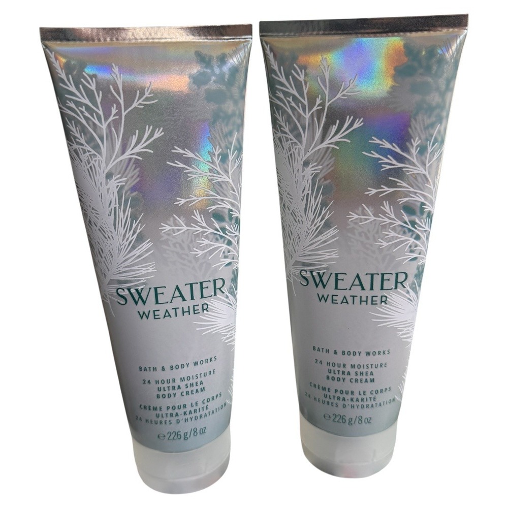 2 pack Bath & Body Works Sweater Weather Ultra Shea Body Cream Lotion 8 oz